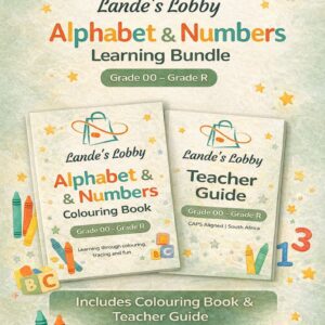 Alphabet & Numbers Colouring Book + Teacher Guide (Grade 00–R)